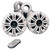 Kicker White Mini Wake Tower Marine Enclosures loaded with Kicker 4" KM speakers. (2 ohm)