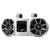 Wet Sounds REV 410 W-FC SA V2 - White REV410 - Revolution Series White Dual 10” Tower Speakers, Pair with Silver Aluminum Fixed Clamps