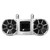 Wet Sounds REV 410 W-FC SA V2 - White REV410 - Revolution Series White Dual 10” Tower Speakers, Pair with Silver Aluminum Fixed Clamps