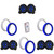 Kicker (3 Pair ) 51MSS84 8" Component LED Premium Marine Speakers & 51KLSR88 - 8.8-Inch to 8-Inch LED Adapter Rings & LED Remote Bundle