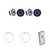Kicker ( 2 Pair ) 51MSC8 8" LED Premium Marine Speakers & 47KLSR8 8-Inch LED Spacer Rings & LED Remote Bundle