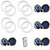 Kicker ( 4 Pair ) 51MSS65 LED 6.5" Premium Marine Component with a Pair of 50KLSR65 6.5 Led Speaker Ring & LED Remote Bundle