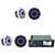 Fusion Entertainment MS-RA70 Marine Entertainment System with Bluetooth w/ (2 Pair) 51MSC654 - MSC 6.5-Inch Premium Marine 4-Ohm LED Coaxial System, Pair