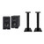 ELAC LS10-B SPEAKER STANDS And DB53-BK BLACK BOOKSHELVES