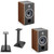 FOCAL THEVA/VESTIA N1 STANDS And VESTIA N1 BOOKSHELVES(PAIR) - DARK WOOD