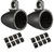 Kicker KMTES8B Black 8" Empty Wake Tower/Roll Bar Enclosures with KMTAP Adapter Pack for UTVs