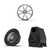 Wet Sounds REVO 12 HP S4 V3 - REVO Series 12" High Power 4 Ohm V3 Subwoofer, Black with REVO 12 XS-S GRILLE V3 - Silver XS Style Grille and Wet Sounds PORTED-12-ENC 12" Rotomold Ported Enclosure