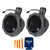 Kicker 45KM654 6.5" Marine Speakers with SSV US2-C65U Universal 6.5-inch Cage Mount Speaker Pods Including 1.75" Dual Clamps