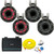Two Pairs Kicker KMTC11 Black 11" HLCD Tower System with Kicker KXMA1200.2 Amp, 7 Meter Power Wire Kit and 4 Meter RCAs