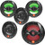 JBL OEM Replacement Bundle - MS10LB 10" Marine LED Subwoofer & Two Pair Of MS8LB 8" Marine LED Speakers - Black