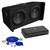 JBL CLUB1200D Club Series 12” (300mm) Subwoofer Enclosures with Slipstream Port Technology with JBL CLUB-A1000 High performance 1000 Watt mono subwoofer car amplifier and 4GA OFC Wiring Kit