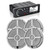 Fusion MS-RA70N Marine AM/FM/BT/NEMA2000 Stereo with 2 Pair Wet Sounds RECON 6-XWW High Output 6.5" Marine Coaxial Speakers, White Grill
