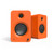 Kanto Obi3vmb Bluetooth Turntable + Kanto Renmo Matte Orange Bookshelves + Kanto Black Sub