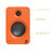 Kanto Obi3vmb Bluetooth Turntable + Kanto Renmo Matte Orange Bookshelves + Kanto Black Sub