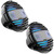 Hertz Marine (2 Pair ) HMX 8 LD-TC - 8" 4-Ohm Coaxial Marine Speakers with RGB LEDs, Black Grilles, Pair