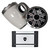 Kicker Marine  Wake Tower System w/ Silver 6.5 Speakers, Wet Sounds HT-4 400 Watt Marine Amp
