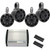Kicker UTV Bundle: 40KXM4002 Amp & Four Charcoal Kicker KM 6.5s w/ Black KMTES Enclosures