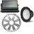 Kicker 10 Inch LED  Marine Subwoofer (Silver) 600 Watt Amplifier Bundle