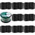 Kicker (8 Pair ) KB6B 2-Way Full Range Indoor Outdoor Speakers (Pair) Weatherproof Speakers for Patio Garage Poolside in-Home, Black & 400ft Marine Speaker Wire Bundle