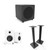 Kanto Ren Powered Speaker System - White, Kanto ST28 Speaker Stands - Black and Kanto powered sub - Black