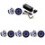 Kicker Premium Marine ( 4 Pair ) 8" Coaxial & MSLC RGBW LED Controller w/ Remote