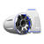Wet Sounds REV 10 HD 10" Horn Loaded Compression Driver Tower Speakers with XS Grills & Stainless Swivel Clamps, 300 Watts RMS, White, Pair