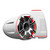 Wet Sounds REV 10 HD 10" Horn Loaded Compression Driver Tower Speakers with XS Grills & Stainless Swivel Clamps, 300 Watts RMS, White, Pair