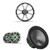 Wet Sounds Marine REVO Gunmetal/Stainless XS Grill Boat Speaker Bundle (2) 8" & 10" Subwoofer, Center Console, Bay Boat Upgrade