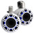Kicker 8" White Wake Tower KMTCXL8W HLCD LED Marine Speakers 2-Pair with 800 Watt Marine Amplifier
