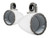Kicker 8" White Wake Tower LED Marine Speakers 2-Pair with 800 Watt Marine Amplifier