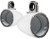 Kicker 8" White Wake Tower LED Marine Speakers 2-Pair with 800 Watt Marine Amplifier