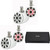 Kicker 6.5" White Wake Tower KMTC65W LED Marine Speakers 2-Pair with 800 Watt Marine Amplifier