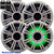 Kicker Marine Audio Bundle – (8) 6.5" White RGB LED 4-Ohm Coaxial Speakers (4 Pair) with 48KXMA800.8 800W 8-Channel Amplifier – OEM Replacement Boat System