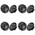 JVC 6.5" Marine Speakers 8 Pack Coaxial Boat Speakers Black Grille Pontoon Marine Audio System Upgrade