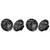 JVC 6.5" Marine Speakers 4 Pack Coaxial Boat Speakers Black Grille Pontoon Marine Audio System Upgrade