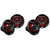 JVC 6.5" Marine Speakers 4 Pack RGB LED Coaxial Boat Speakers Black Grille Pontoon Marine Audio System Upgrade