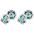 JVC 6.5" Marine Speakers 4 Pack RGB LED Coaxial Boat Speakers White Grille Pontoon Marine Audio System Upgrade