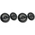 Sony 6.5" Marine Speakers 4 Pack Coaxial Boat Speakers Waterproof Black Grille Pontoon Marine Audio System Upgrade