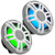 Hertz Marine Audio System – HMX White RGB LED 7.7" Speakers (6 Total) - Pontoon, Wake Boat & Center Console Boat Upgrade