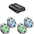 Hertz Marine Audio System – HMX White RGB LED 7.7" Speakers (4 Total) & SP-4.500 4 Ch. Marine Amplifier  – Complete Pontoon & Center Console Boat Upgrade