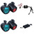 Memphis Audio 6.5" Marine Wake Tower Bundle: (4) Black MX63PS A.T.A.C. Speakers + MX800.4 4-Channel Marine Amplifiers - RGB LED Lighting, IP66 Waterproof, 800W