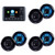 Memphis Marine Boat Audio Package - SMC3 Waterproof Receiver with Zone Control & 3 Pairs of Black 6.5" Slim Fit Marine Speakers