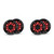 Rockford Fosgate  M1-6B RGB LED 6.5" Marine Speakers (4 Pack) Black– 2-Way Coaxial Boat Speakers Pontoon & Center Console Audio Upgrade