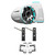 Wet Sounds REV 12 HD 12" Horn Loaded Compression Driver Tower Speakers with XS Grills & X Mount, 400 Watts RMS, White, Pair with Wet Sounds POLISHED Centurion Gladiator brackets