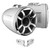 Wet Sounds REV 12 HD 12" Horn Loaded Compression Driver Tower Speakers with XS Grills & Stainless Swivel Base Mount, 400 Watts RMS, White, Pair with Wet Sounds POLISHED Malibu G3 Speaker mount - Single