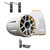 Wet Sounds REV 12 HD 12" Horn Loaded Compression Driver Tower Speakers with XZ Grills & X Mount, 400 Watts RMS, White, Pair with Wet Sounds ADP-MALIBU-G5-G Brushed Tower Speakers Adapters for the 2021+ Malibu G5 Tower