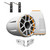 Wet Sounds REV 12 HD 12" Horn Loaded Compression Driver Tower Speakers with XZ Grills & X Mount, 400 Watts RMS, White, Pair with Wet Sounds POLISHED Malibu G3 Speaker mount - Single