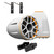 Wet Sounds REV 12 HD 12" Horn Loaded Compression Driver Tower Speakers with XZ Grills & X Mount, 400 Watts RMS, White, Pair with Wet Sounds Tower Speaker Brackets for the Centurion Maximus Tower-Black Powder Coated