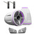 Wet Sounds REV 12 HD 12" Horn Loaded Compression Driver Tower Speakers with XW Grills & X Mount, 400 Watts RMS, White, Pair with Wet Sounds Lower brackets for Nautique FC5 Tower