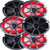 Memphis Audio 6x9 LED Marine Speakers - 3 Pair (6 Units) - OEM Upgrade Pack MXA69L With Metal Gray Grilles